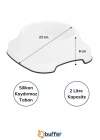 BiiShe® Silikon Kaydırmaz Taban Plastik Kedi ve Köpek Mama ve Su Kabı 2 L