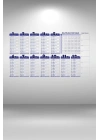 BiiShe® Statik Akıllı Kağıt Ingilizce Çarpım Tablosu 100x56 Cm
