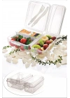 BiiShe® Takeaway Ergonomik Asorti Çatal Bıçaklı Pratik Yoğurt Saklama Kabı