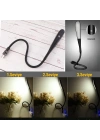 BiiShe® USB Girişli 14 Ledli 3 Kademeli Dokunmatik Masa/Kitap Okuma Lambası Ledi Siyah