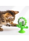 BiiShe® Vantuzlu Zilli İnteraktif Dönebilen Mama Kaplı Renkli Eğlenceli Eğitici Kedi Oyuncağı