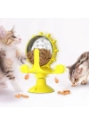 BiiShe® Vantuzlu Zilli İnteraktif Dönebilen Mama Kaplı Renkli Eğlenceli Eğitici Kedi Oyuncağı