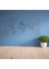 BiiShe® Yazılabilir Dünya Haritası Manyetik Duvar Stickerı 110 x 56 cm