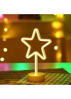 BiiShe® Yıldız Tasarımlı Neon Led Masa Ve Gece Lambası Dekoratif Işık