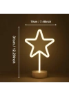BiiShe® Yıldız Tasarımlı Neon Led Masa Ve Gece Lambası Dekoratif Işık