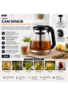 ÇELİK SÜZGEÇLİ CAM DEMLİK 1500ML (5468)