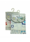 ÇİF KANAT PVC BANYO PERDESİ 2  PARÇA  X 90X180CM - 12 HALKALI (5468)