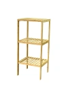 ÇOK AMAÇLI RAF - ORGANİZER 3 KATLI AHŞAP - BAMBU 36X32X80CM (5468)