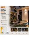 E27 - IP20 SOFT 0,4W - 50W ÇINAR SENSÖRLÜ LED APLİK DUVAR LAMBASI E2003-2 (5468)