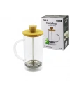 FRENCH PRESS BAMBU KAPAK 600ML CAM BİTKİ SÜZGEÇİ (5468)