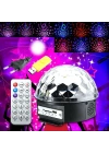 Küre Disko Topu Müzik Çalar Renkli Lazer Işıklı Bluetooth (5468)