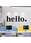 Mey İthalat® 100x35 cm Dev Boy hello. Yazılı Kırılmaz Pleksi Ayna - Premium Ofis ve Villa Antre Dekoru