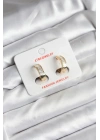 Mey İthalat® 14K Gold Renk Kaplama CM Kadın Küpe