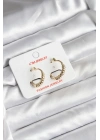 Mey İthalat® 14K Gold Renk Kaplama CM Kadın Küpe