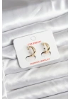 Mey İthalat® 14K Gold Renk Kaplama CM Kadın Küpe