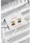 Mey İthalat® 14K Gold Renk Kaplama CM Kadın Küpe