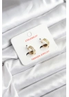 Mey İthalat® 14K Gold Renk Kaplama CM Kadın Küpe