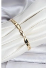 Mey İthalat® 14K Gold Renk Kaplama Ezme Zincir Model Kadın Bileklik