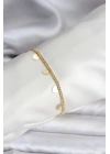 Mey İthalat® 14K Gold Renk Kaplama Kalpli Model CM Kadın Bileklik