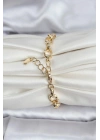 Mey İthalat® 14K Gold Renk Kaplama Lazerli Zincir Model CM Kadın Bileklik