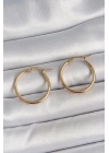 Mey İthalat® 316 Çelik Gold Renk 22mm Kadın Halka Model Kadın Küpe