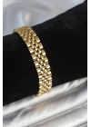 Mey İthalat® 316L Çelik 12 mm Kalınlıkta Gold Renkli Erkek Bileklik