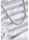 Mey İthalat® 316L Çelik Gold Renk 60 cm Burgu Model Kadın Kolye