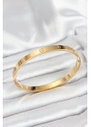 Mey İthalat® 316L Çelik Gold Renk 65 mm Kadın Kelepçe Bileklik