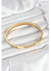 Mey İthalat® 316L Çelik Gold Renk 65 mm Kadın Kelepçe Bileklik