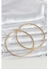 Mey İthalat® 316L Çelik Gold Renk 70 mm Kadın Halka Küpe