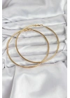 Mey İthalat® 316L Çelik Gold Renk 75 mm Halka Küpe