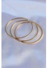 Mey İthalat® 316L Çelik Gold Renk Ajda Model Kadın 65 mm Bilezik
