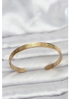 Mey İthalat® 316L Çelik Gold Renk Ayetel Kürsi Yazılı Bileklik