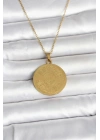 Mey İthalat® 316L Çelik Gold Renk Ayetel Kürsi Yazılı Kolye