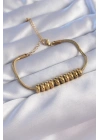 Mey İthalat® 316L Çelik Gold Renk Oval Figürlü Bileklik