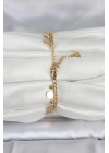 Mey İthalat® 316L Çelik Gold Renk Pullu Model Kadın Bileklik