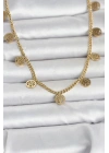 Mey İthalat® 316L Çelik Gold Renk Yaşam Ağacı Model Kadın Kolye