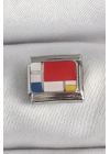 Mey İthalat® 316L Çelik Gümüş Renk Karışık Renk Portre Model Nomination Charm