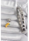 Mey İthalat® 316L Çelik Gümüş Renk Sallantı Muz Model Nomination Charm
