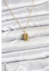 Mey İthalat® 316L Çelik Zincir Gold Renk Minimal Kutup Yıldızı Model Kadın Kolye