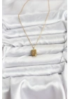 Mey İthalat® 316L Çelik Zincir Gold Renk Minimal Kutup Yıldızı Model Kadın Kolye