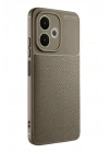 Mey İthalat®   A5 Pro 4G Kılıf Auto Focus Karbon Kapak - Kahverengi