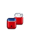 Mey İthalat®  Airpods 2 (2.nesil) 3in1 Kılıf - Kırmızı-Lacivert