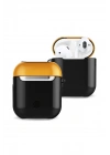 Mey İthalat®  Airpods 2 (2.nesil) 3in1 Kılıf - Siyah-Sarı