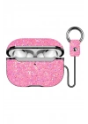 Mey İthalat®  Airpods 2 (2.nesil) Bright Simli Airpods Kapak - Pembe