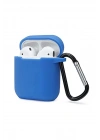 Mey İthalat®  Airpods 2 (2.nesil) Sert Silikon Kılıf - Mavi