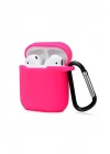Mey İthalat®  Airpods 2 (2.nesil) Sert Silikon Kılıf - Pembe