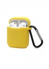 Mey İthalat®  Airpods 2 (2.nesil) Sert Silikon Kılıf - Sarı