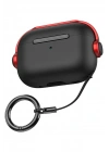 Mey İthalat®  Airpods 3 (3.nesil) Cool Kılıf - Siyah-Kırmızı
