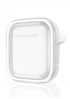 Mey İthalat®  Airpods 4 (4.nesil) Shiny Şeffaf Kılıf - Beyaz